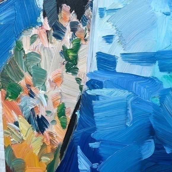 Jose Trujillo Flower Boats Original Oil Painting 12x16 NEW with certificate - Picture 6 of 12